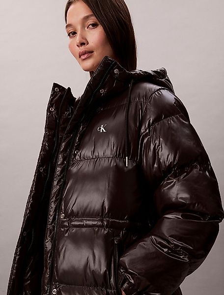 Calvin Klein Jeans Steppmantel SHINE LONG PUFFER COAT Mit Rundhalsausschnit günstig online kaufen