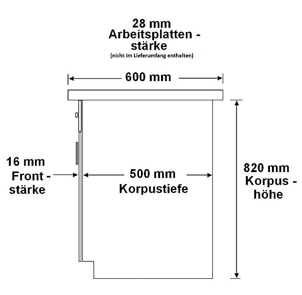 Küchen-Preisbombe Herdumbauschrank 60 cm Küche Bianca günstig online kaufen