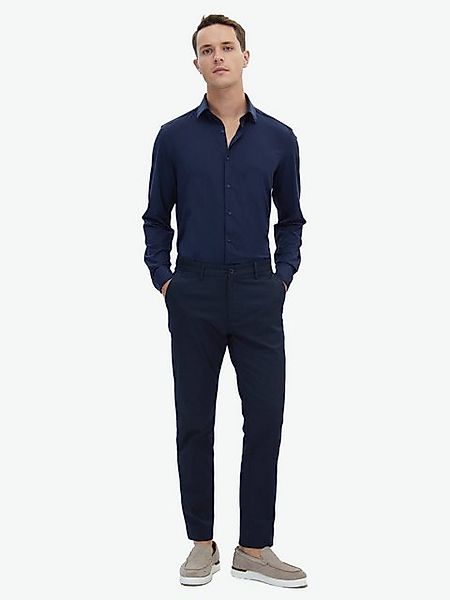 KİP Chinohose Dunkelblauer Gewebter Regular Fit Freizeit Baumwoll-Mix Hose günstig online kaufen