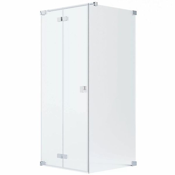 Schöner Wohnen Eckdusche Drehfalttür und Wand R Silbermatt 80 x 90 x 200 cm günstig online kaufen