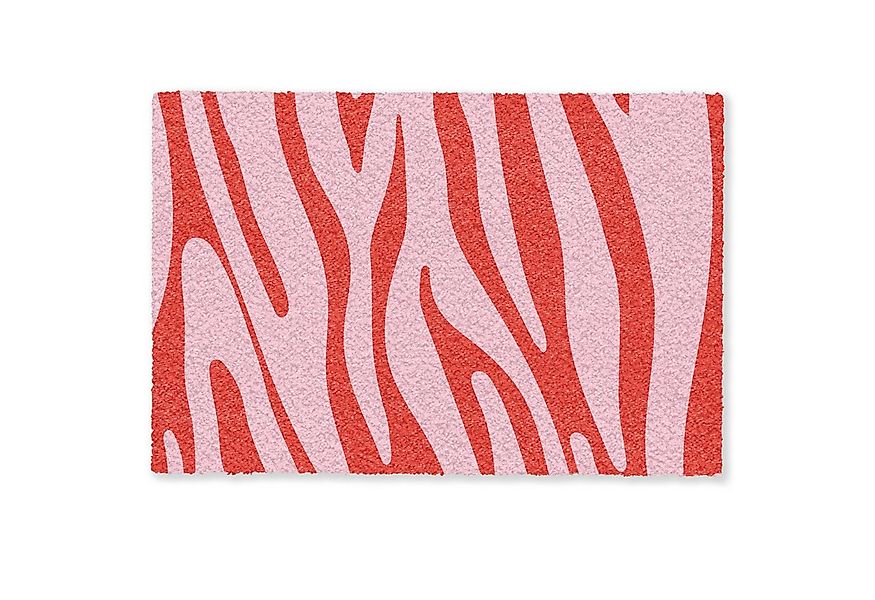 MuchoWow Fußmatte Zebramuster - Rosa - Rot - Tiermuster, Rechteckig, innen günstig online kaufen