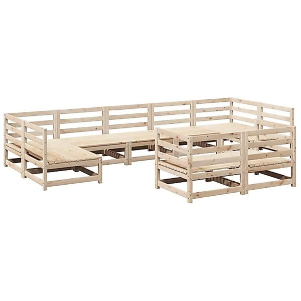 vidaXL 9-Tlg Garten-Sofagarnitur Massivholz Kiefer 3299625 günstig online kaufen