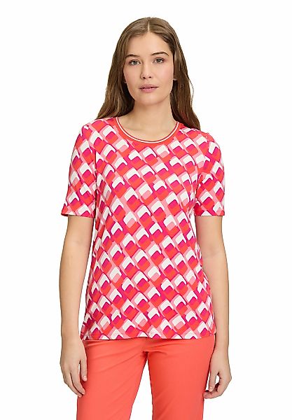 Betty Barclay Kurzarmshirt "Betty Barclay Basic Shirt mit Print", Rippbündc günstig online kaufen