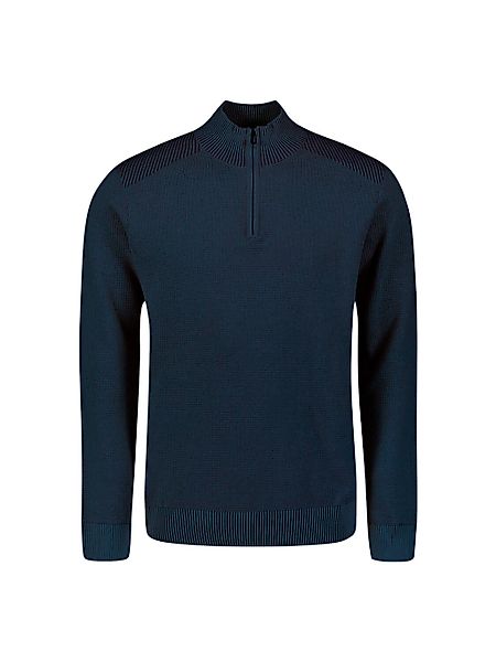 NO EXCESS Stehkragenpullover "No Excess Strukturierter Half-Zip-Pullover" günstig online kaufen