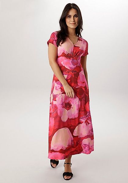Aniston SELECTED Midikleid mit Smok-Details und fantasievollem Blütendruck günstig online kaufen
