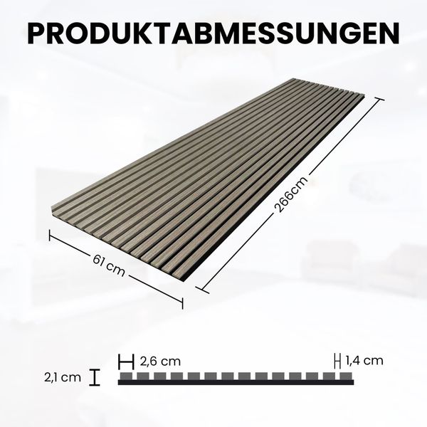 Endorphin Dekorpaneele 2 Stück Akustikpaneele 61x266x2,1cm günstig online kaufen