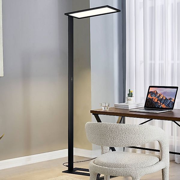 Prios LED-Bürostehleuchte Taronis, schwarz, 195 cm, dimmbar günstig online kaufen