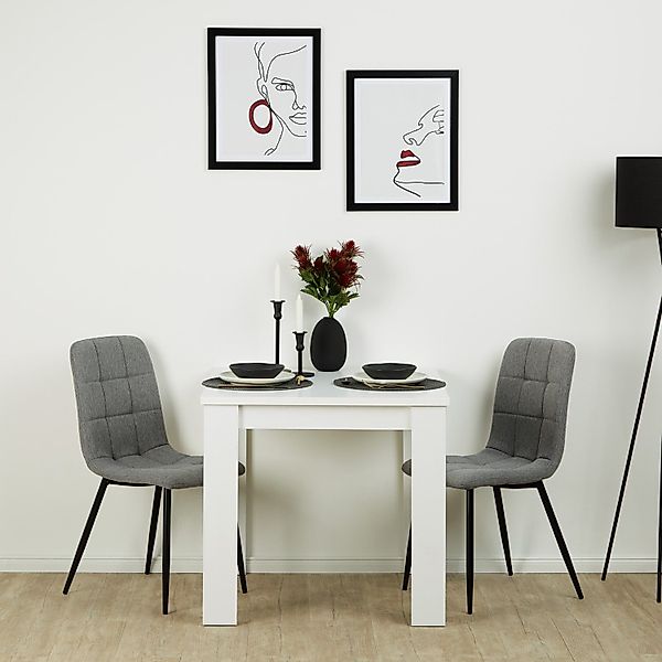 Homestyle4u Polsterstuhl Küchenstuhl modern Esszimmer Grau günstig online kaufen