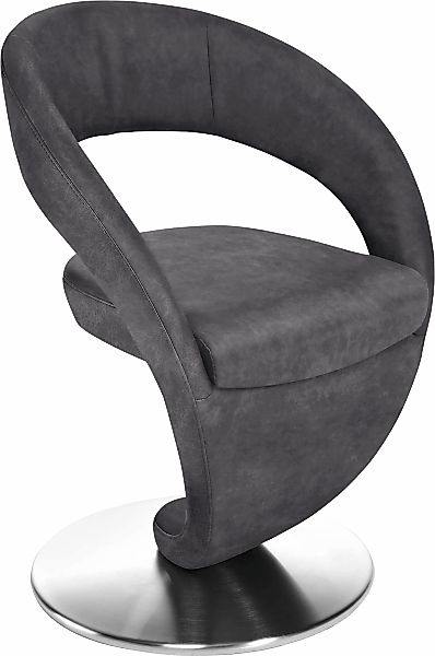 K+W Komfort & Wohnen Drehstuhl "Wave" () Design-Drehstuhl, Drehteller in Ed günstig online kaufen