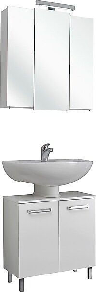 Saphir Badmöbel-Set »Quickset 2-teilig, Waschbeckenunterschrank mit LED-Spi günstig online kaufen