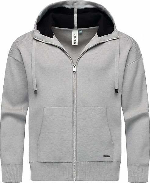 Ragwear Kapuzensweatjacke "Raggan Zip" Zipper aus Rippstrick mit großer Kap günstig online kaufen