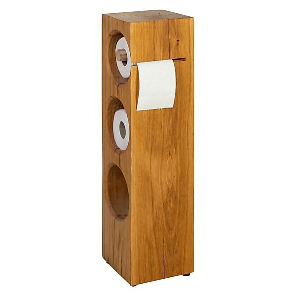 Toilettenpapierhalter Stehend Holz Eiche Massivholz Klopapierhalter Ohne Bo günstig online kaufen