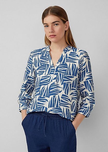 s.Oliver Kurzarmbluse Bluse Bluse aus strukturiertem Viskosemix mit All-ove günstig online kaufen