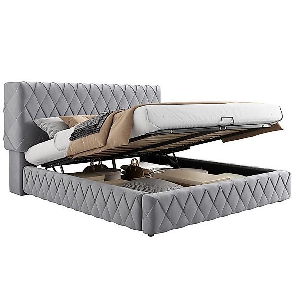 OKWISH Polsterbett hydraulisches Bett mit Stauraum (Doppelbett, Funktionsbe günstig online kaufen