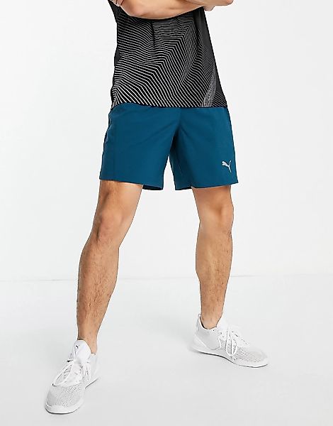 PUMA Running – Favourite – Gewebte Shorts in Blau, 5 Zoll günstig online kaufen