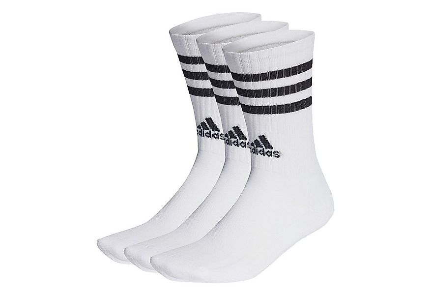 adidas Performance Sportsocken Crew 3-Streifen Cushioned (Fußgewölbeunterst günstig online kaufen