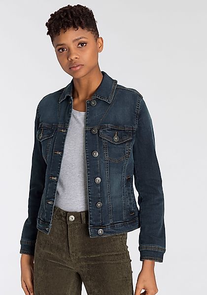 Arizona Jeansjacke, aus Baumwollmischung, figurbetont, in Stretch-Qualität günstig online kaufen
