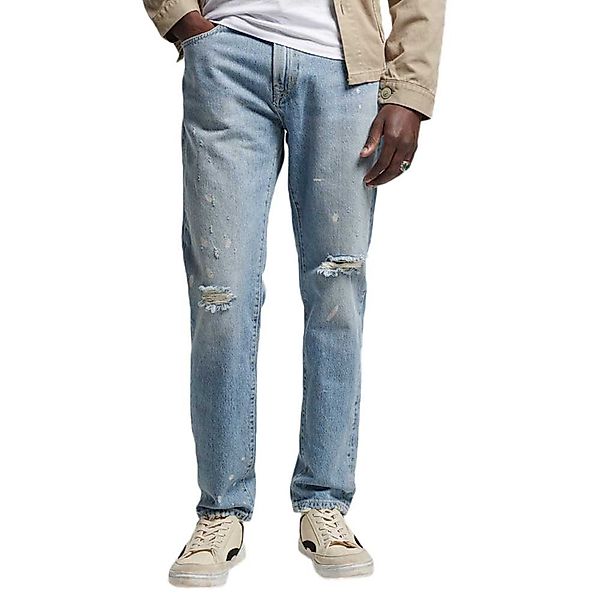 Superdry Taper Jeans 34 Beak Beat Up Blue günstig online kaufen