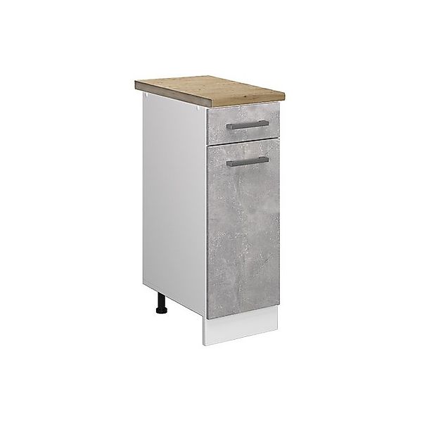 Vicco Küchenunterschrank R-Line Schubladenschrank für die Küche Beton/Weiß günstig online kaufen