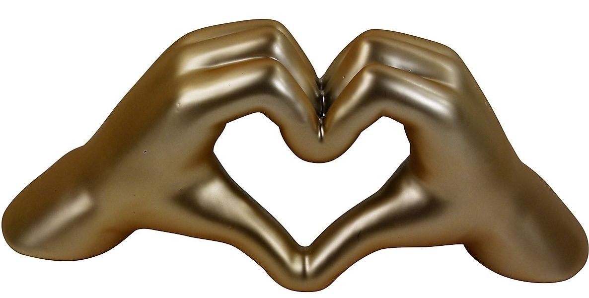 GlasArt Dekofigur Deko Skulptur Figuren Hand Herz Wohnzimmer Fensterbank Ke günstig online kaufen