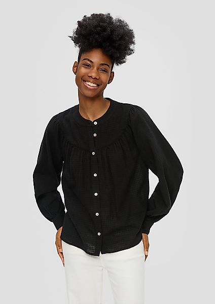 QS Langarmbluse Bluse mit Dobby-Struktur im günstig online kaufen