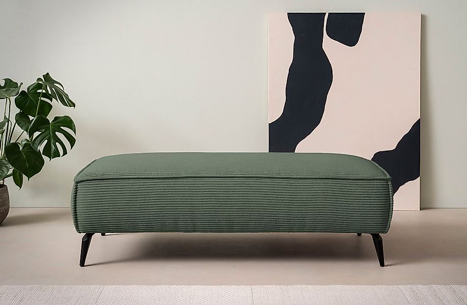 Home affaire Hocker "TVINNU, mit Kedernaht, Cord u. Flachgewebe" zur Serie günstig online kaufen