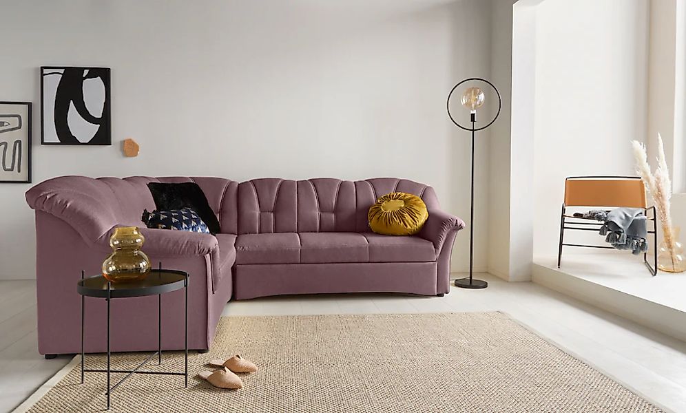 DOMO collection Ecksofa "Amora, bequem und zeitlos, L-Form" mit Federkern f günstig online kaufen