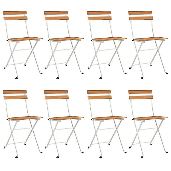 vidaXL Gartenstuhl Bistrostühle 8 Stk. Klappbar günstig online kaufen