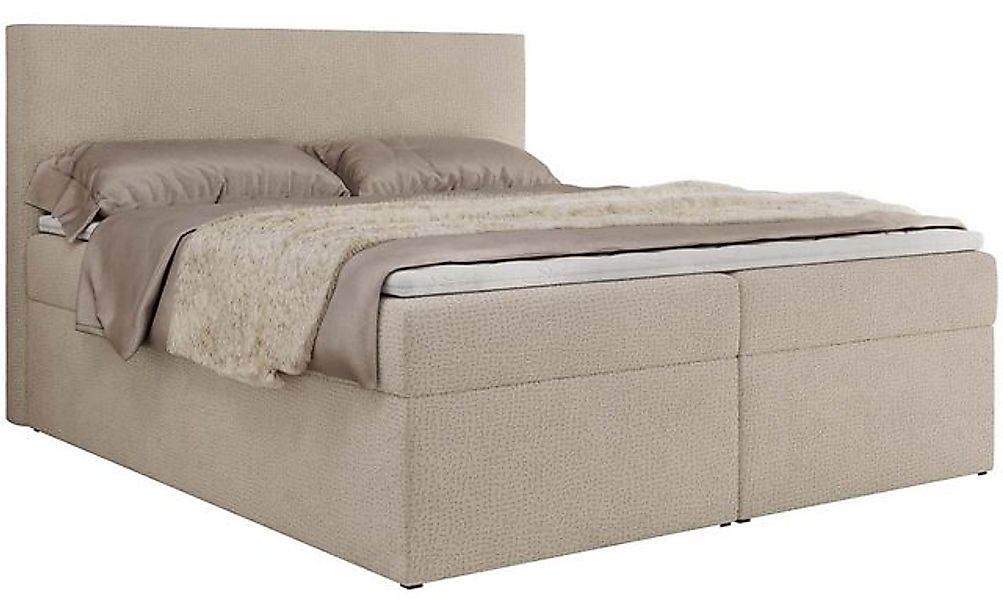 MKS MÖBEL Boxspringbett JAGUAR (Packung, Set, Gepolstertes Kopfteil, Topper günstig online kaufen
