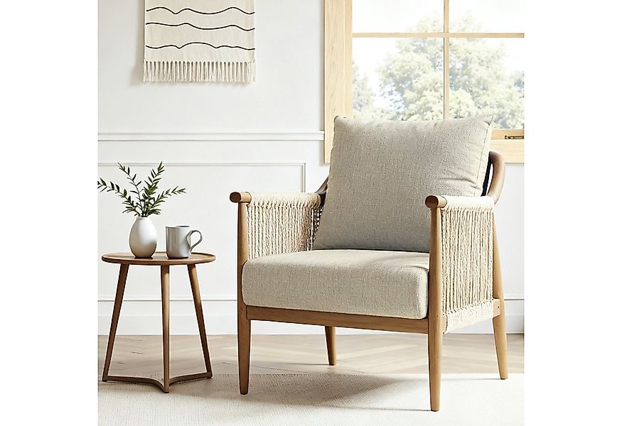 FLEXISPOT Loungesessel Akzentstuhl handgeflochten AC3 (Boho Rattanstuhl mit günstig online kaufen