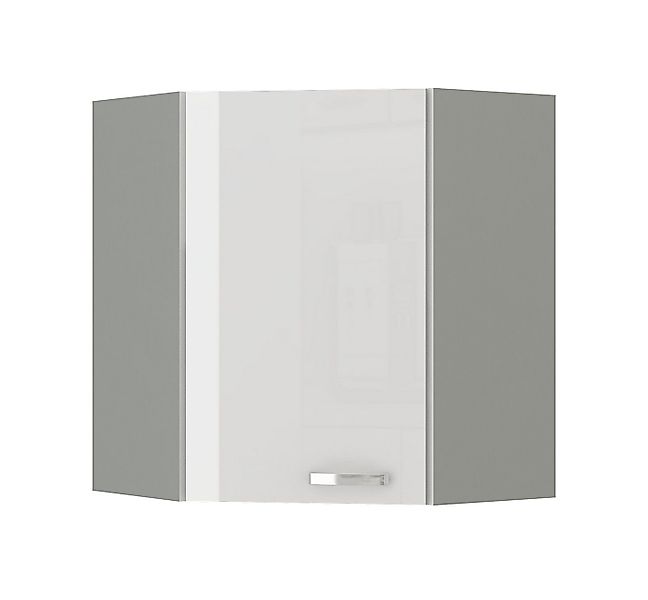 Küchen-Preisbombe Eckhängeschrank 60x60 cm Küche Bianca Weiß Hochglanz + Gr günstig online kaufen