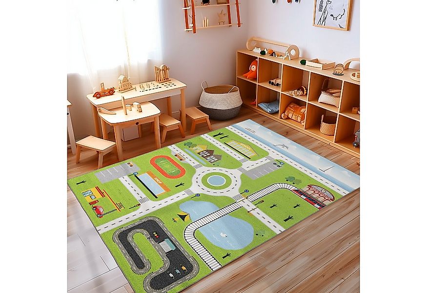 Carpettex Kinderteppich Straßenteppich, Rechteckig, Höhe: 7 mm, Kinderteppi günstig online kaufen