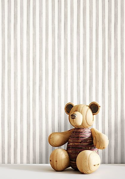 Newroom Vliestapete, Grau Tapete Kinder Streifen günstig online kaufen