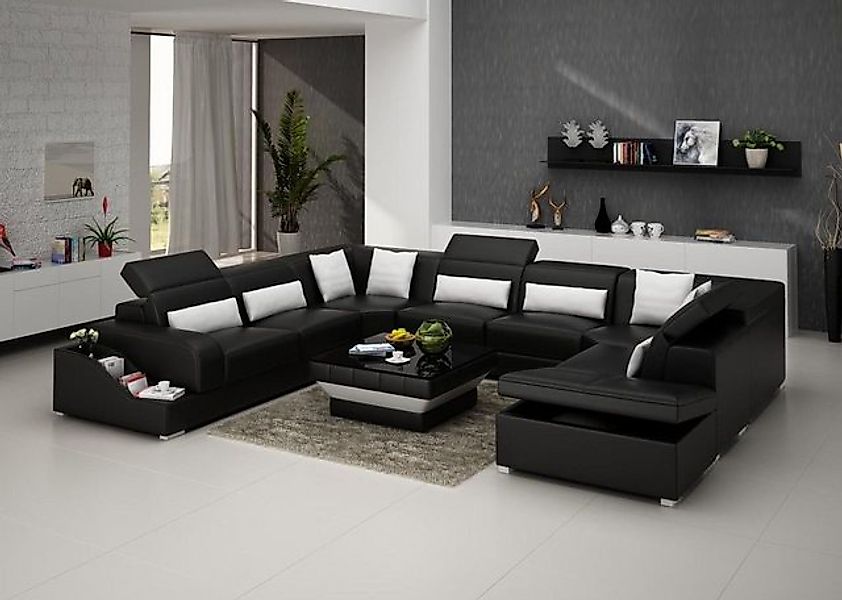 JVmoebel Ecksofa Leder Sofa Polster Eck Sitz Wohnlandschaft Garnitur UForm günstig online kaufen