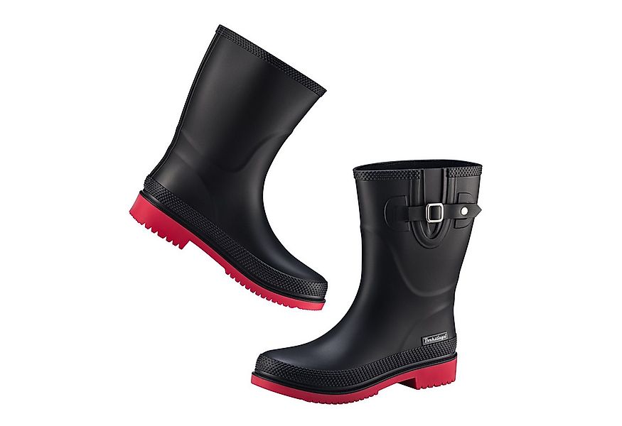 Fjordvik Spanstövlar Regenboots Matte Optik 41 Schwarz-Rot Gummistiefel Per günstig online kaufen