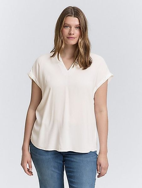 TOM TAILOR PLUS Kurzarmbluse Plus Size - Loose Fit Bluse günstig online kaufen