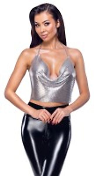 Metall-Crop-Top silber günstig online kaufen