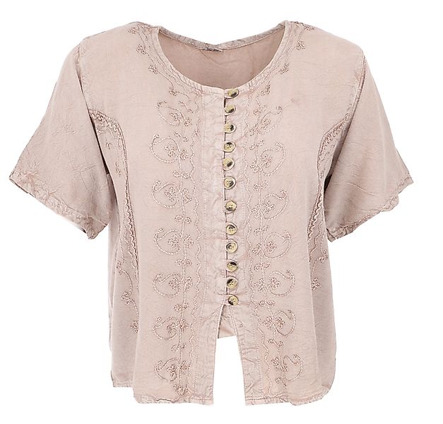 Guru-Shop Longbluse Kurzes Blusentop Boho chic, günstig online kaufen