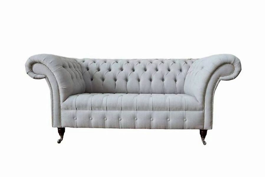 JVmoebel Sofa Chesterfield Luxus 2 Sitzer Couch Polster Sofa Textil Stoff C günstig online kaufen
