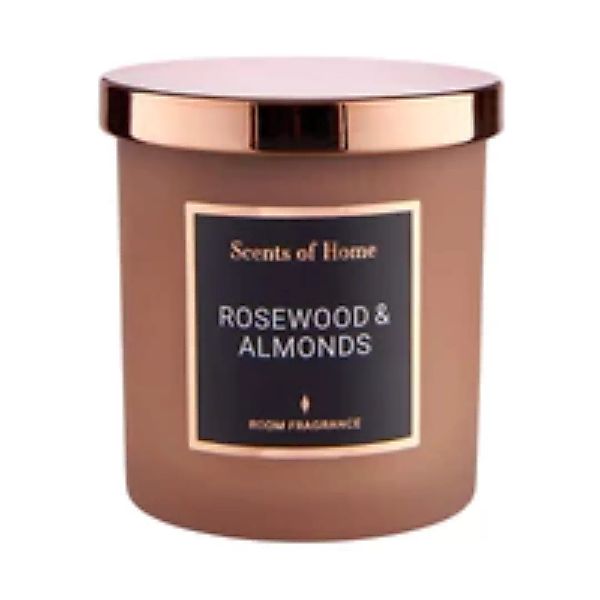 SCENTS OF HOME Duftkerze Rosewood & Almond mit Sojawachs günstig online kaufen