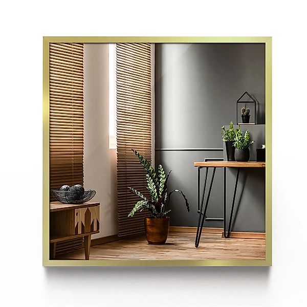 Tulup Spiegel mit Rahmen Dekorativer Rechteckspiegel mit Rahmen 50x50 cm Gr günstig online kaufen