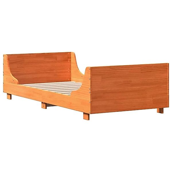vidaXL Massivholzbett ohne Matratze Wachsbraun 90x190 cm Kiefernholz 850790 günstig online kaufen