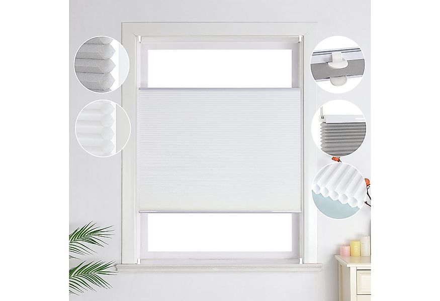 Joyswahl Wabenplissee, halbtransparent, verspannt, Klemmfix, ohne Bohren Ro günstig online kaufen