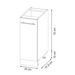 Vicco Apothekerschrank Fame-Line, Anthrazit-Gold/Weiß, 30 cm günstig online kaufen