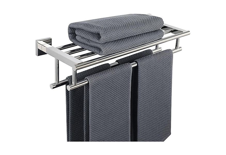 LuxusKollektion Handtuchstange Handtuchhalter Wand Edelstahl Ablage Bohren günstig online kaufen