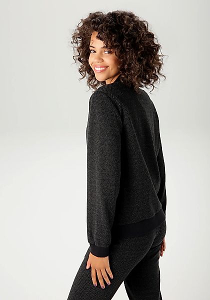 Aniston CASUAL Blouson mit trendigem Fischgrat-Muster - NEUE KOLLEKTION günstig online kaufen