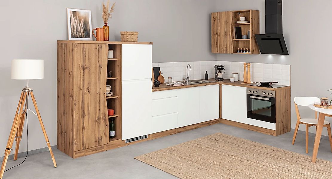 KOCHSTATION Winkelküche "KS-Bruneck", Stellbreite 380/180 cm breit, wahlwei günstig online kaufen