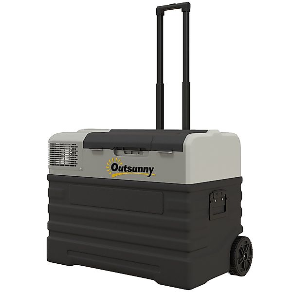Outsunny Kompressor Kühlbox 56L, Kühlbox Auto 12/24V DC & 240V AC bis -20°C günstig online kaufen