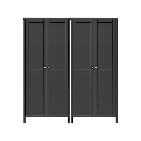 ebuy24 Tromsø Kleiderschrank 4 Türen Kaffeefarben günstig online kaufen