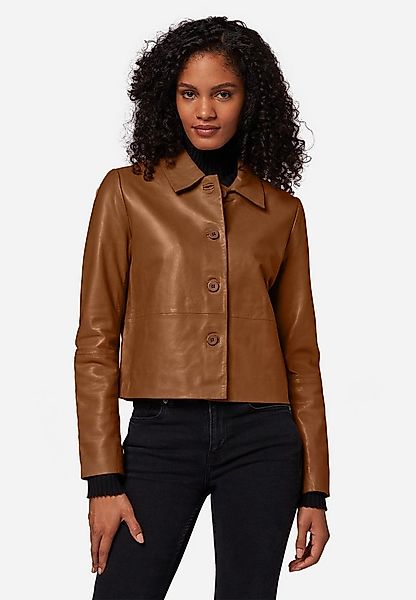 RICANO Lederjacke Cecila Lederjacke im Bolero-Stil mit Polokragen günstig online kaufen